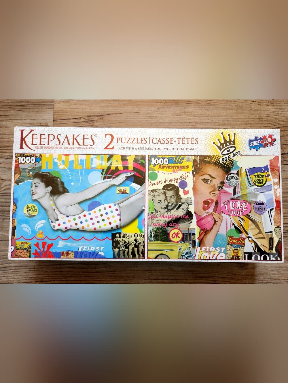 Keepsakes 2-Pack Retro Pop Art 1000-Piece Puzzles